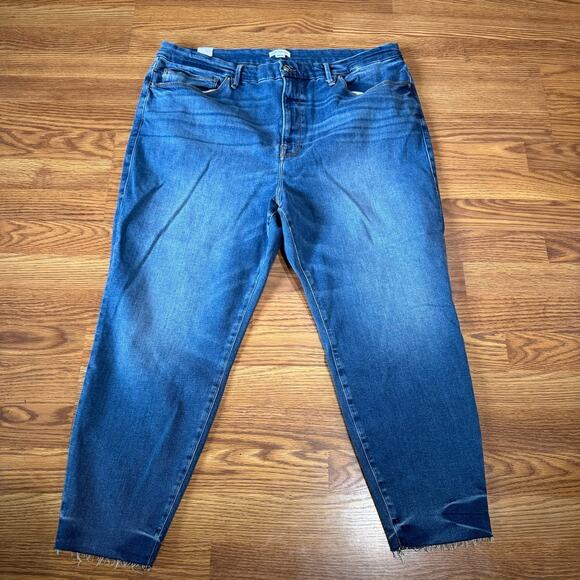 Good American Always Fits Good Legs Crop in Indigo384 size 28-32 - Picture 11 of 13